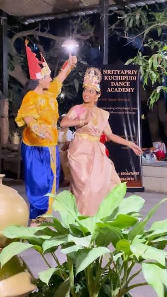 Outdoor performance at Nrityapriy Kuchipudi Dance Academy